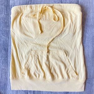 Mission Co. sweatshirt material strapless tube top.